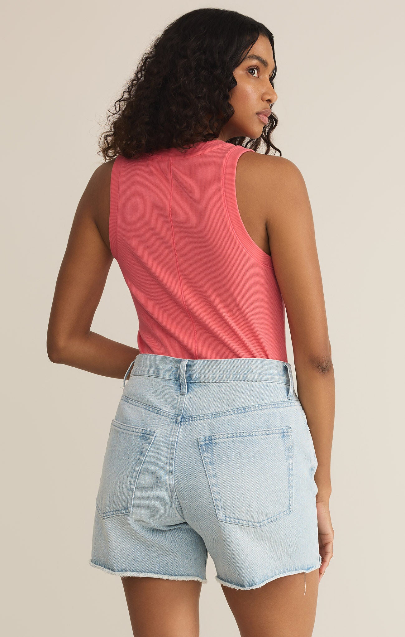 Sirena Rib Tank Sunset Pink
