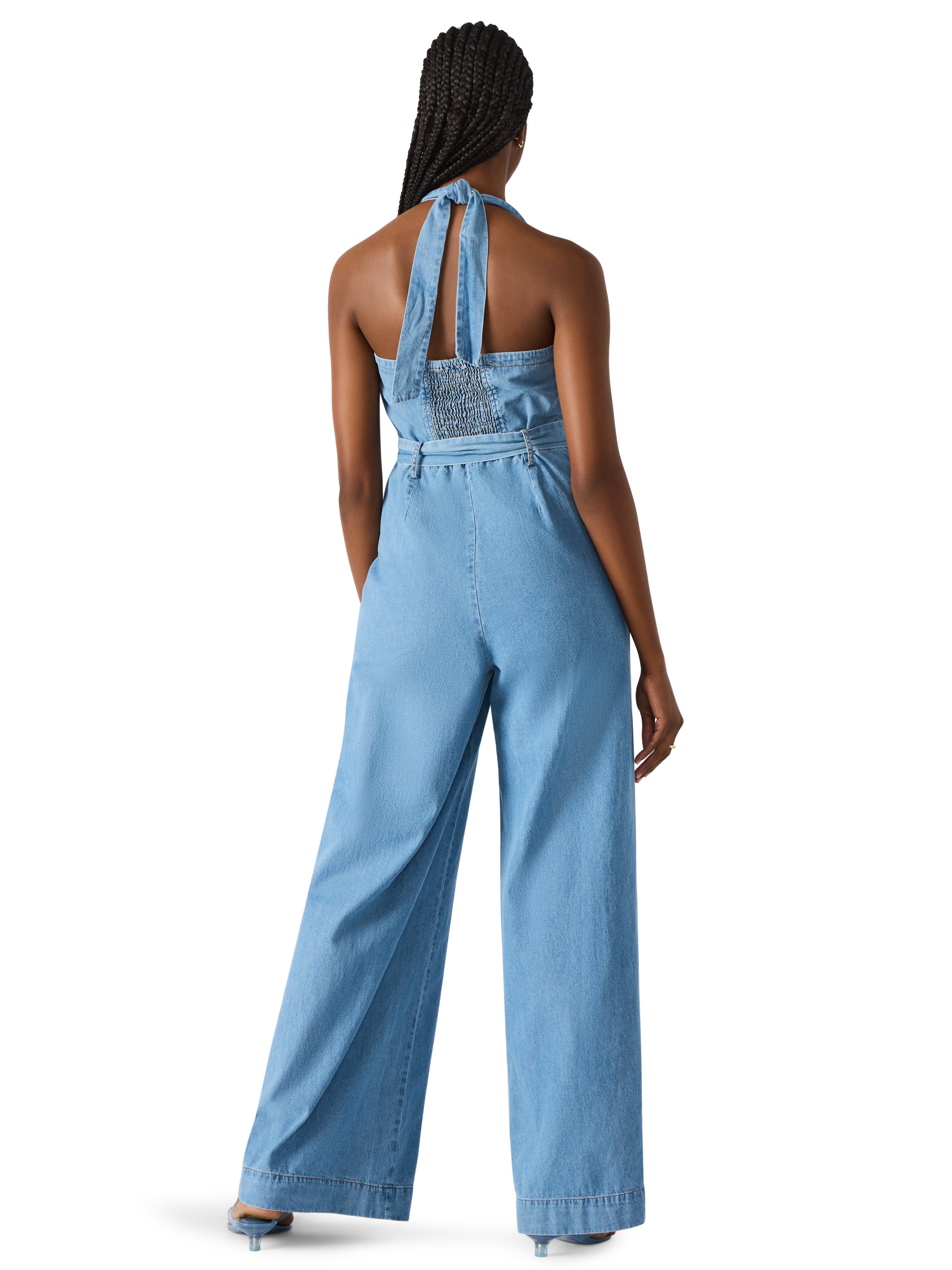 Artie Tie Waist Jumpsuit Bijou Blue