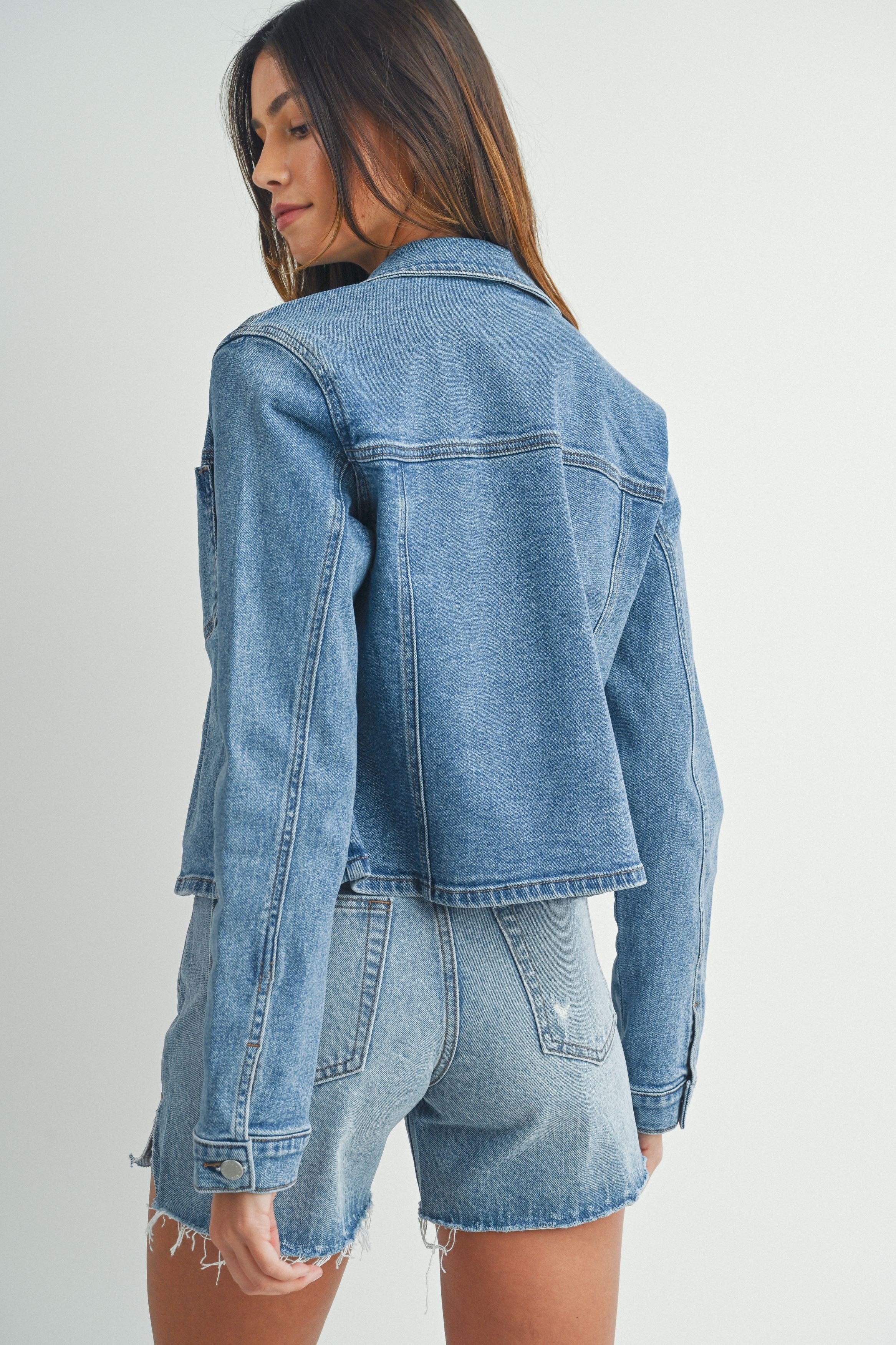 Stretch New Classic Denim Jacket Medium