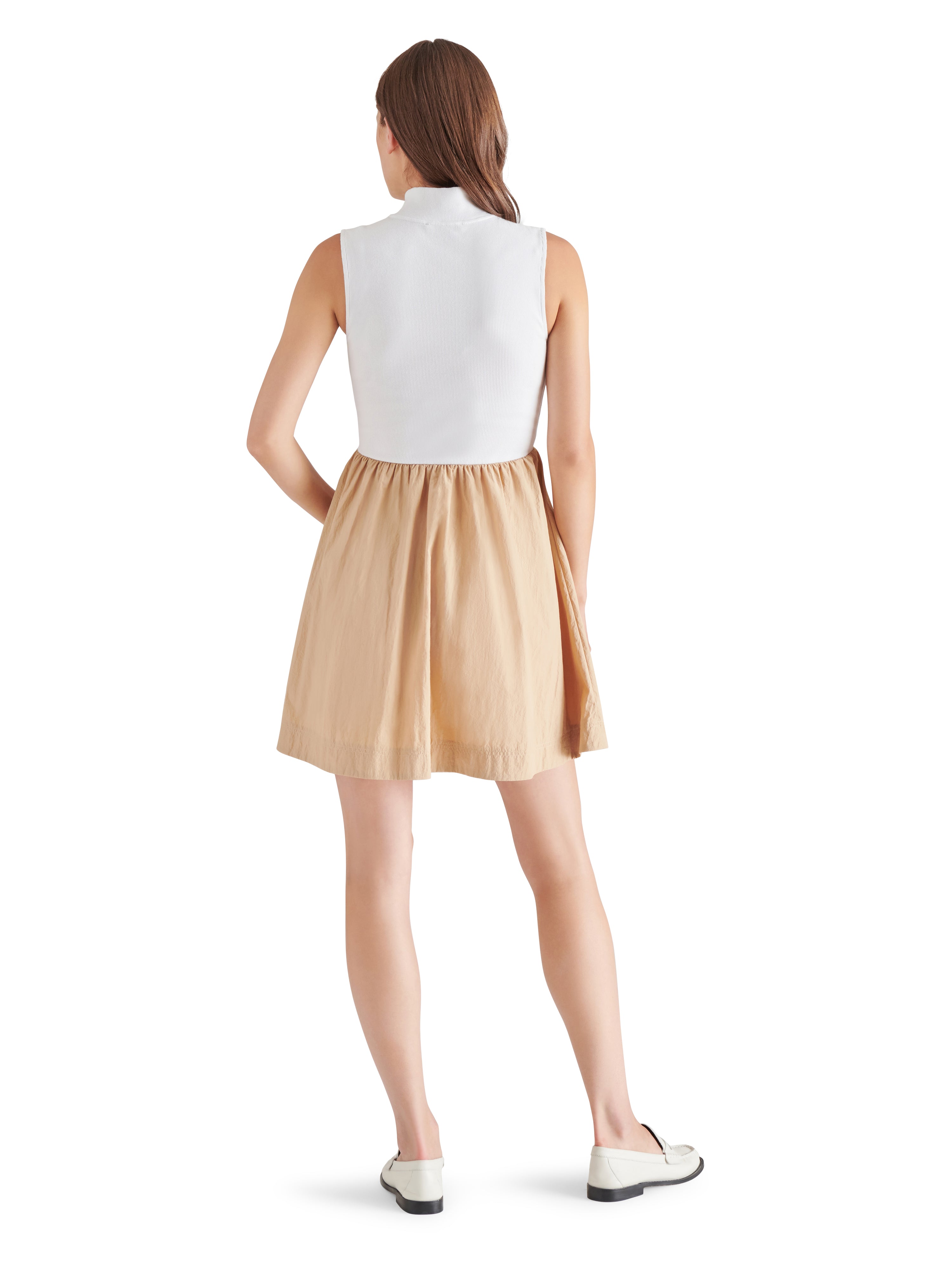 Lyon Sleeveless Colorblock Dress Brilliant White