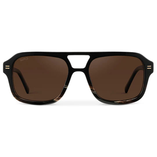 Sydney Sunglasses Gloss Black Mineral | Brown