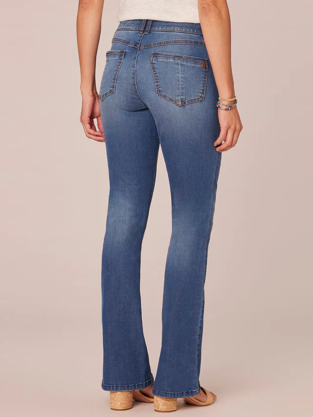 Ab Solution Mid Rise Itty Bitty Bootcut Jeans Blue Artisanal