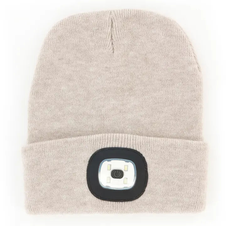 Night Scope Brightside Rechargable LED Beanie Oat