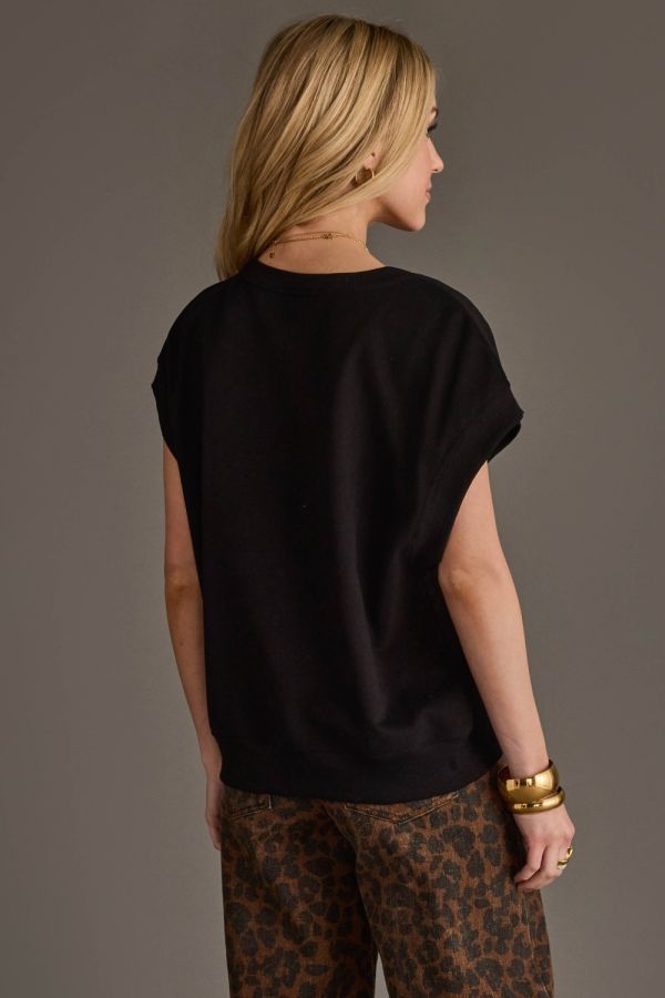 Game Day Relax Fit Short Sweatshirt Black