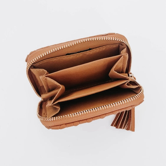 Wynona Woven Wallet Brown