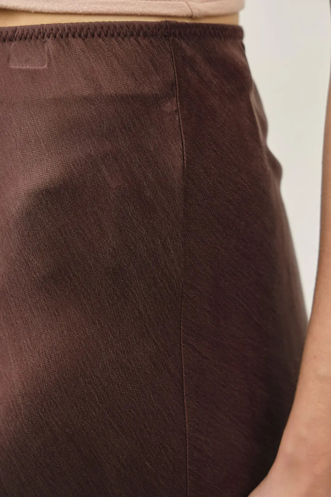 Sueded Flowy Midi Skirt