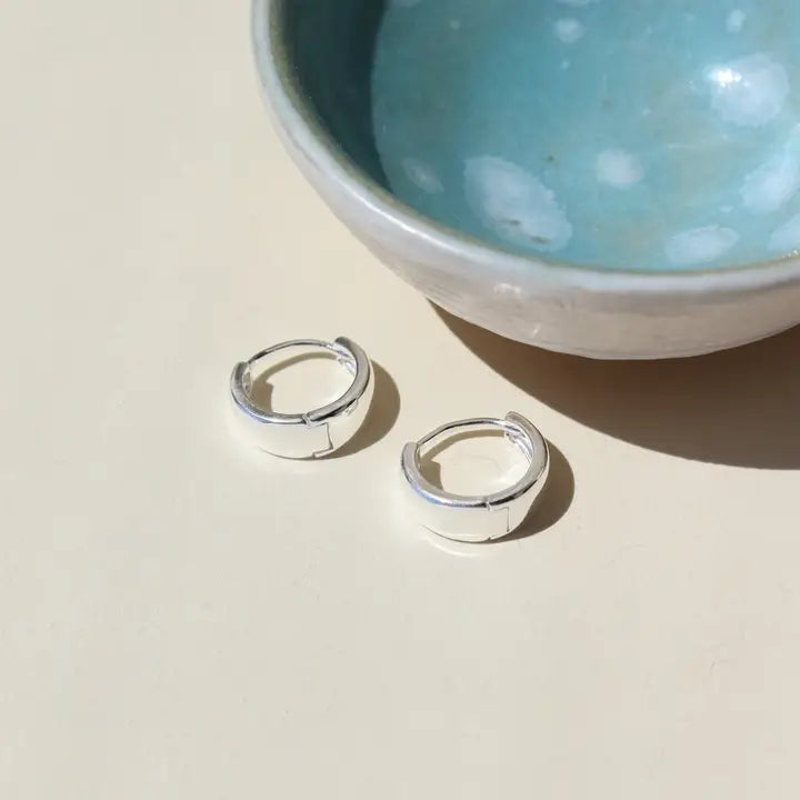 Mia Huggie Earrings Sterling Silver