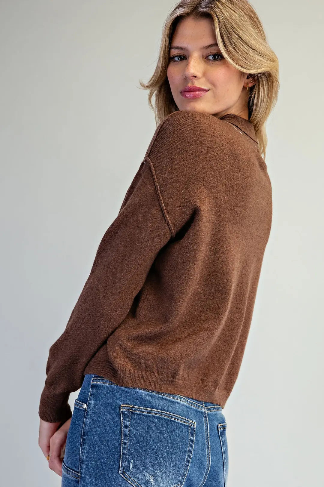 Embroidered Frenchie Polo Sweater