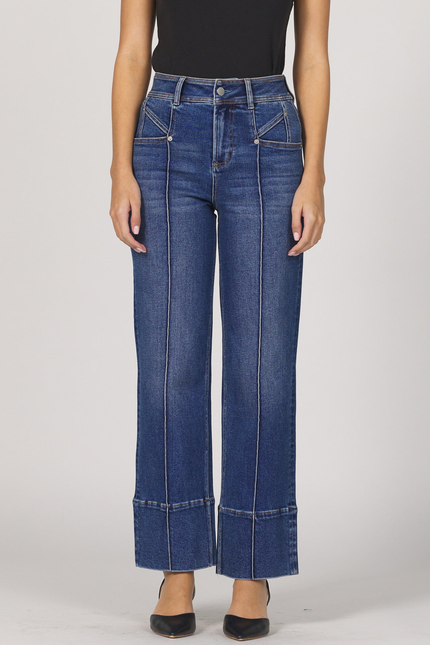 Holly High Rise Piping Detail Jeans Midtown