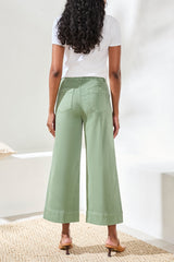 Comfort Stretch High Rise Palazzo Pants Moss