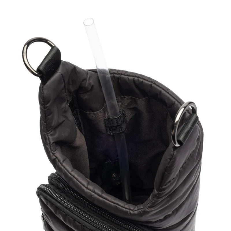 HydroBag Handle Crossbody Black Matte | Grey Black Stripe