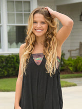 Full Boho Bandeau Espresso Bright Floral