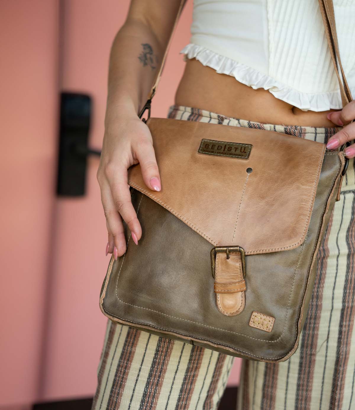 Venice Beach Crossbody Taupe Oats Rustic