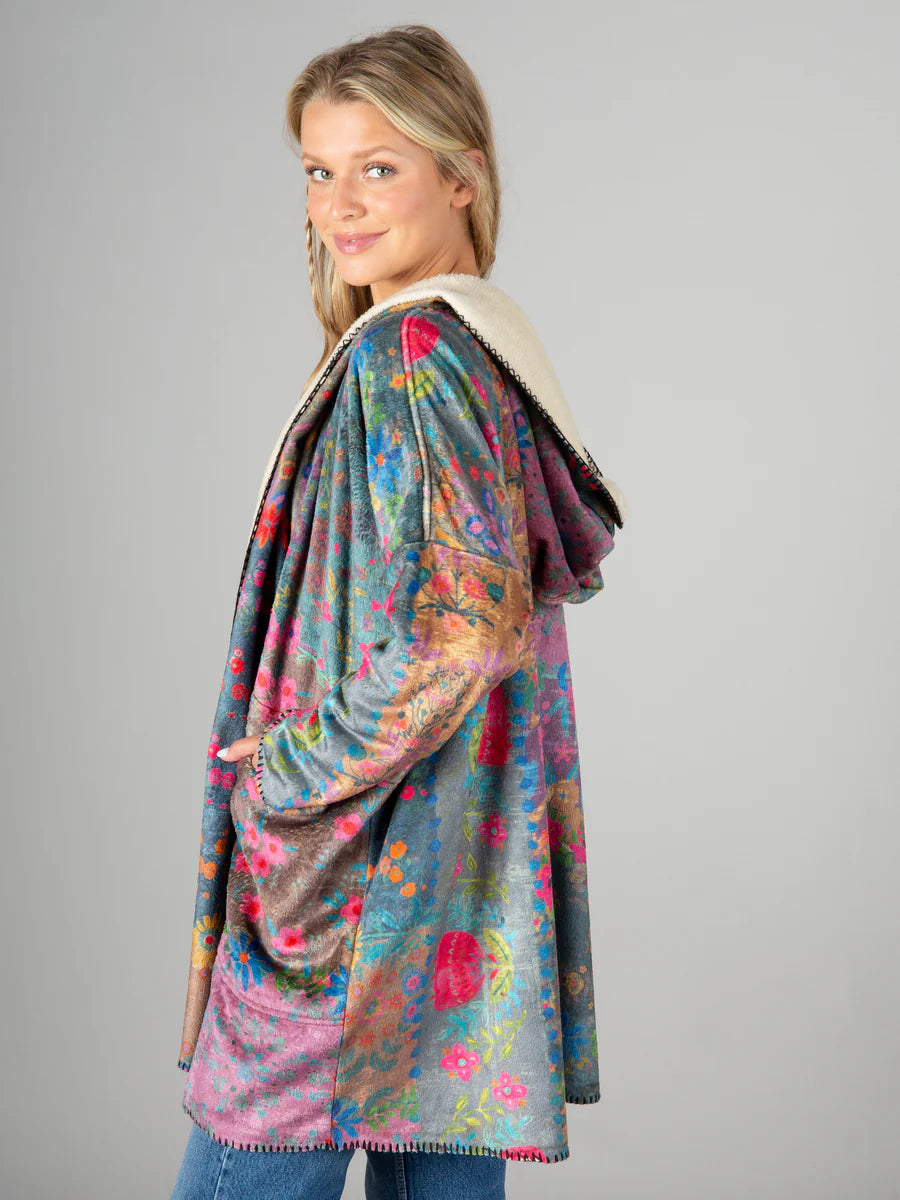 Blanket Kimono Vintage Rose Patchwork
