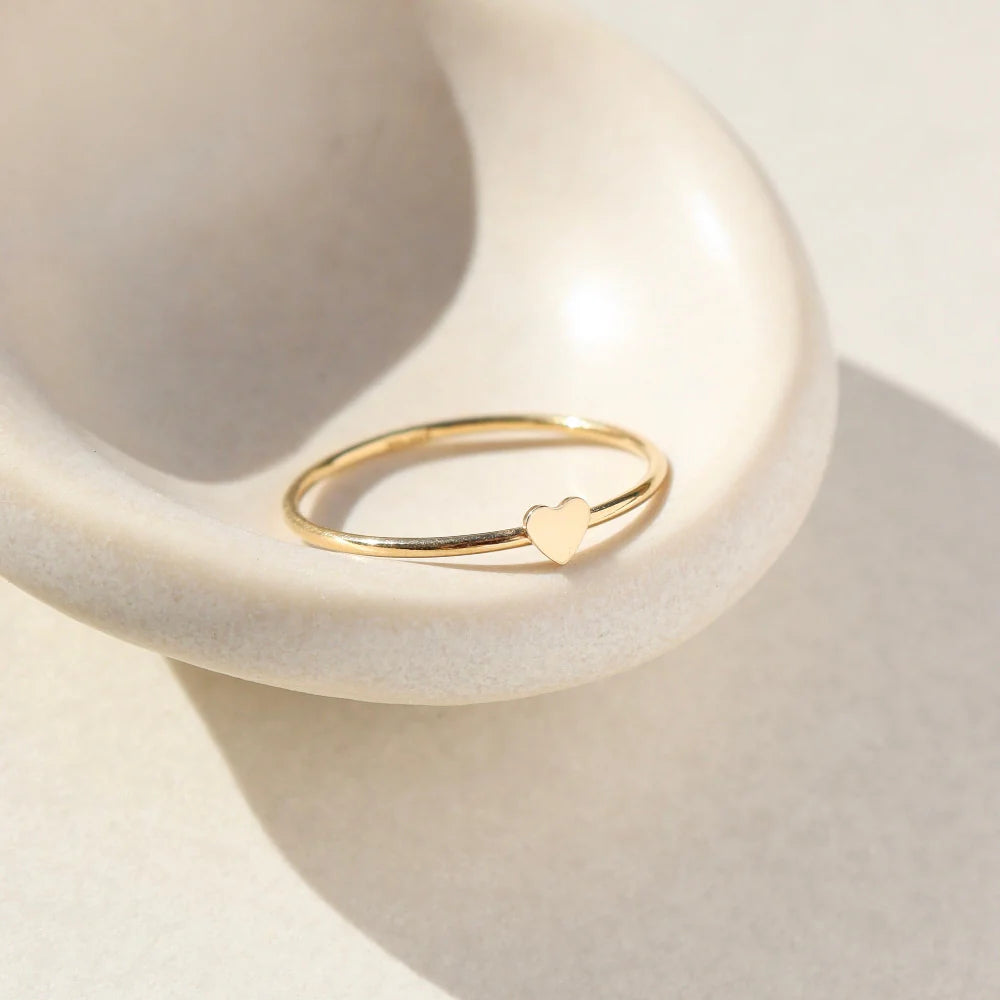 Tiny Heart Ring 14K Gold Fill