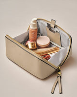 Fold Out Mirror Make Up Bag Taupe