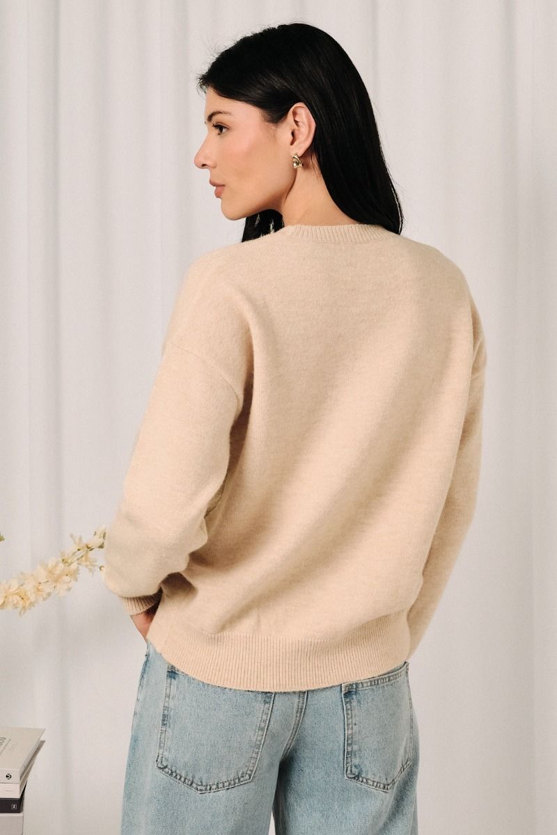 Mallard Duck Pair Sweater Oatmeal