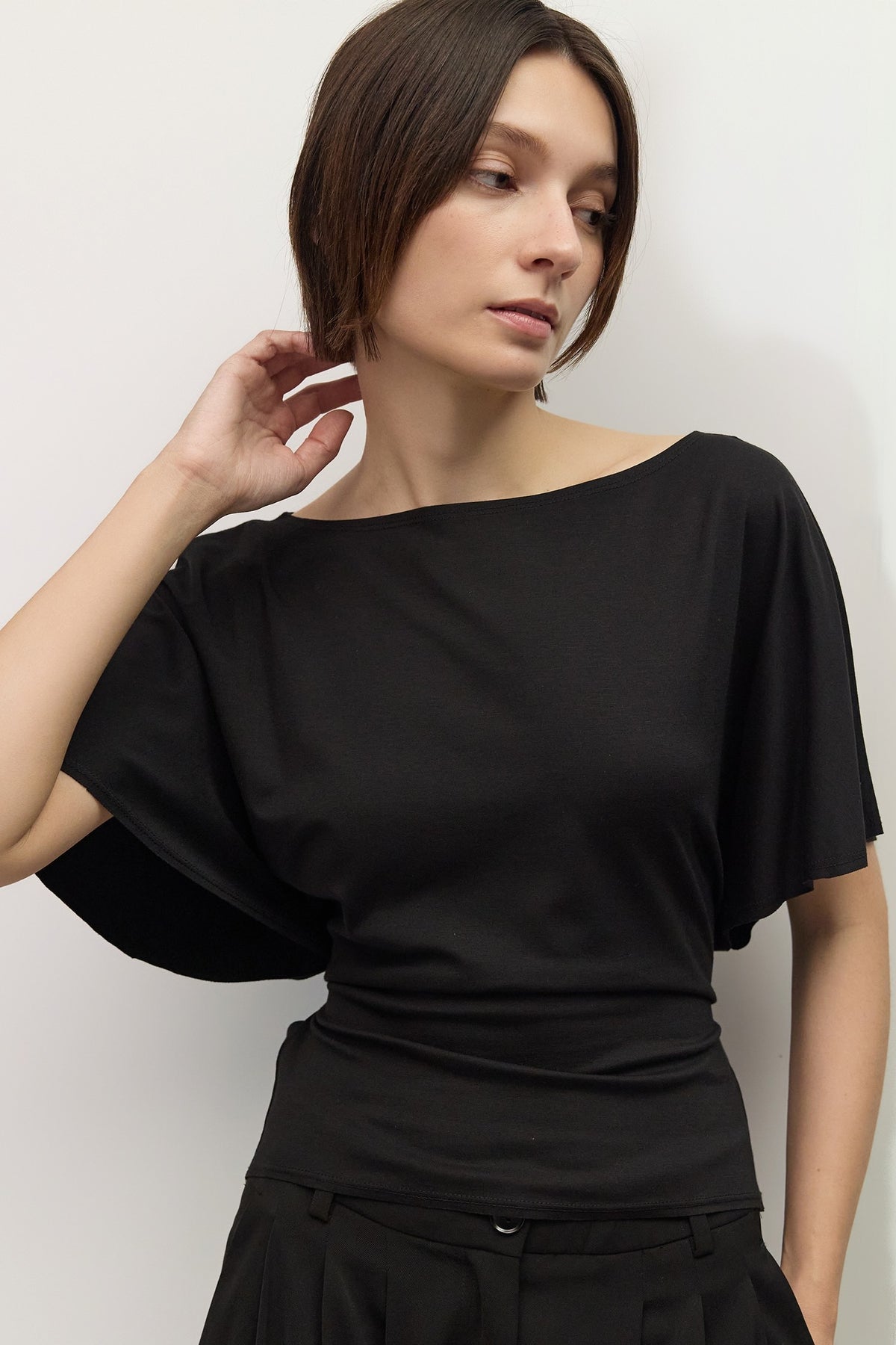 Shianne Adjustable Tie Top Black