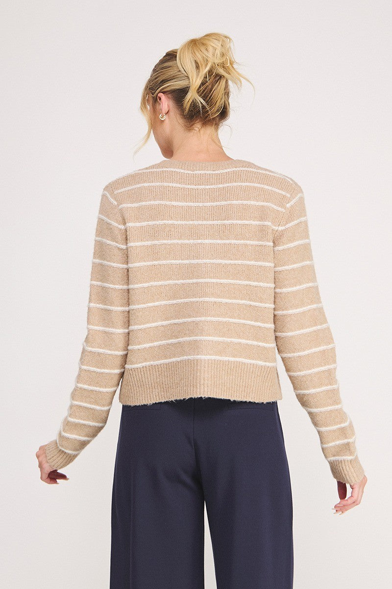 Abigail Stripe Sweater Cardigan