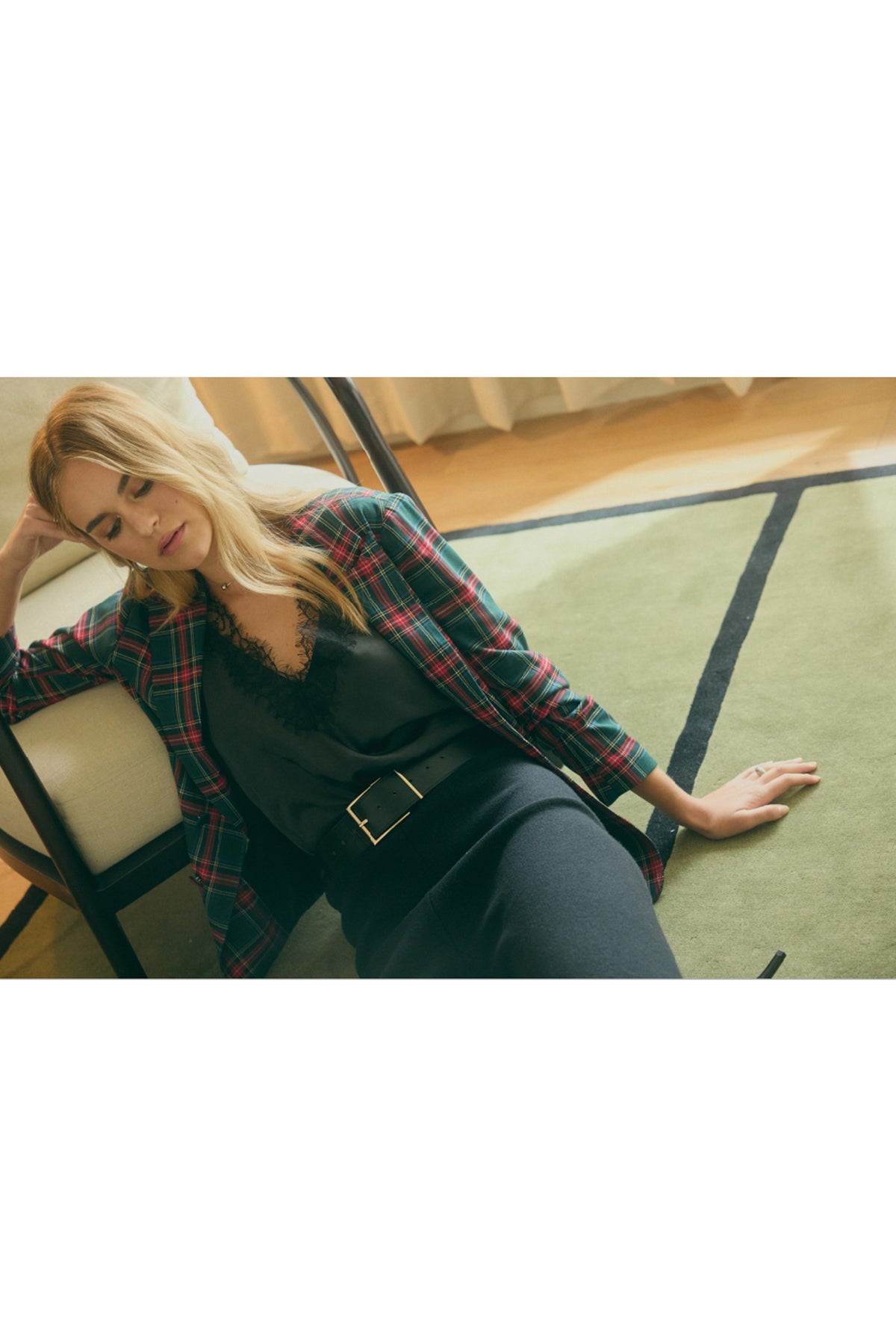 Tartan Check Double Breasted Blazer