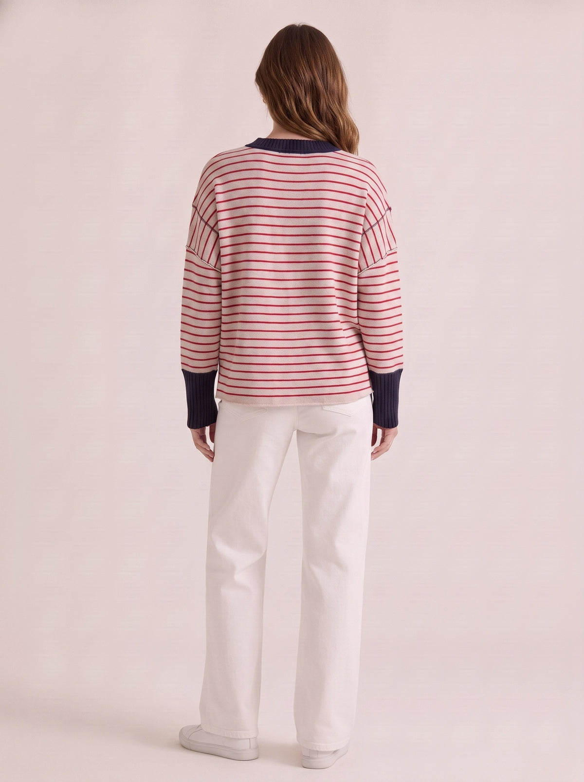 Merry Dog Graphic Stripe Sweater