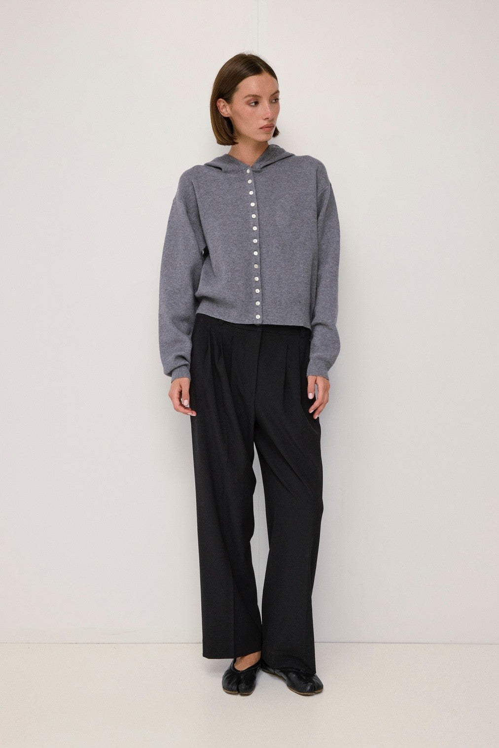 Grace Buttoned Hooded Sweater