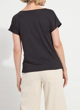 Ensley Cowl Neck Top Black