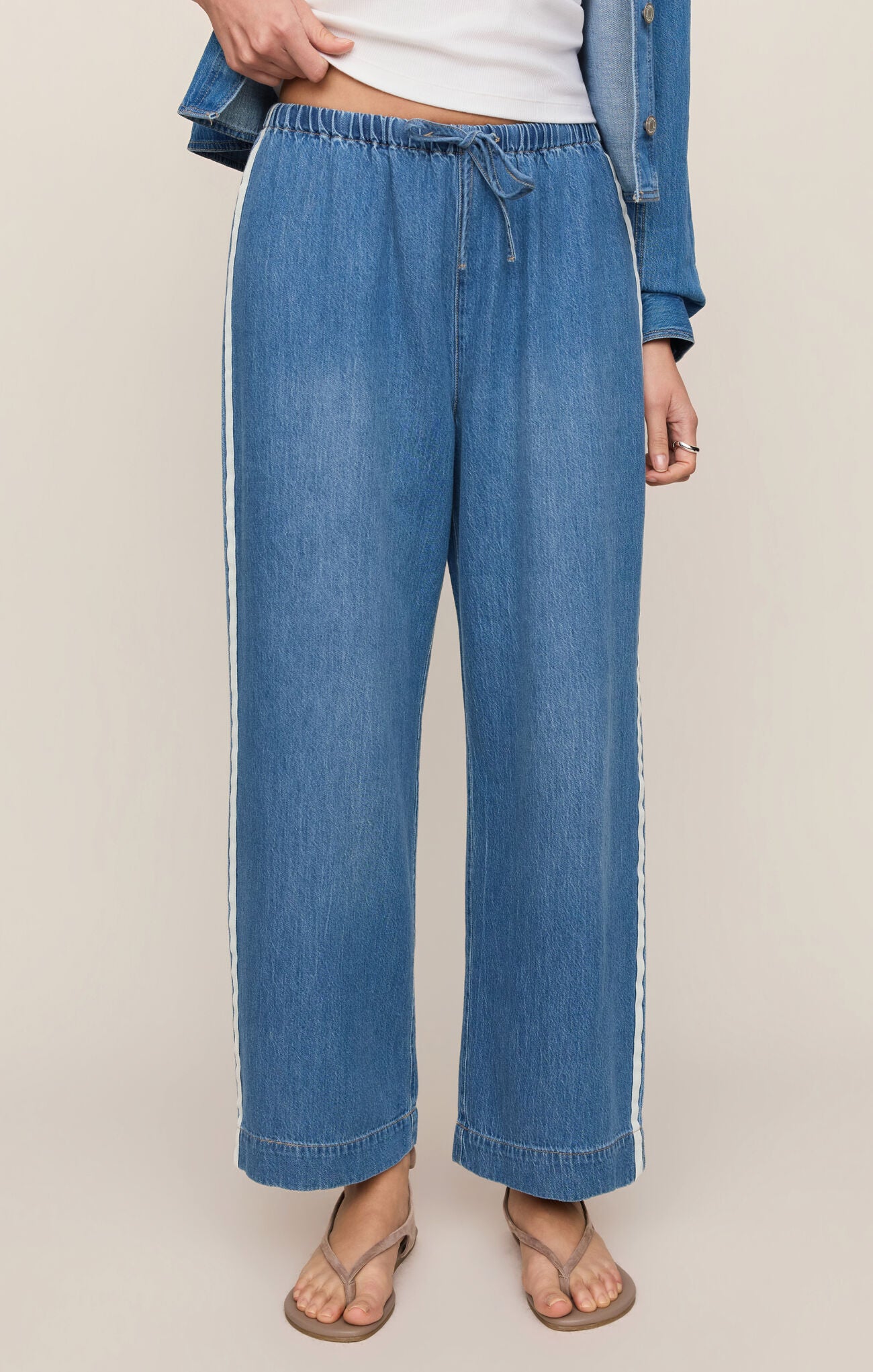 The Sidelines Denim Track Pants Dreamstate