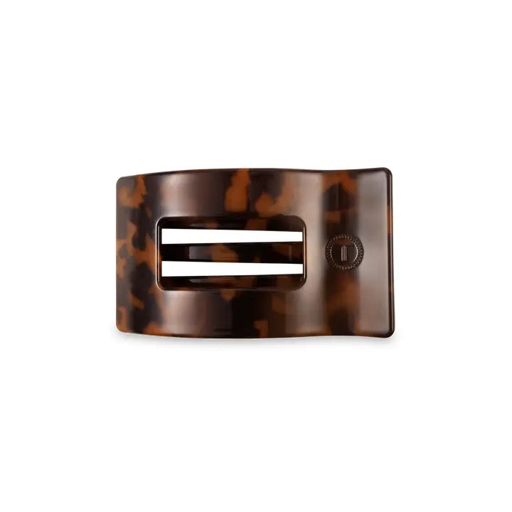 Teleties Small Flat Rectangle Hair Clip Tortoise
