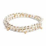 Multiwear Metal Beaded Wrap Classic | Teardrop Gold & Silver