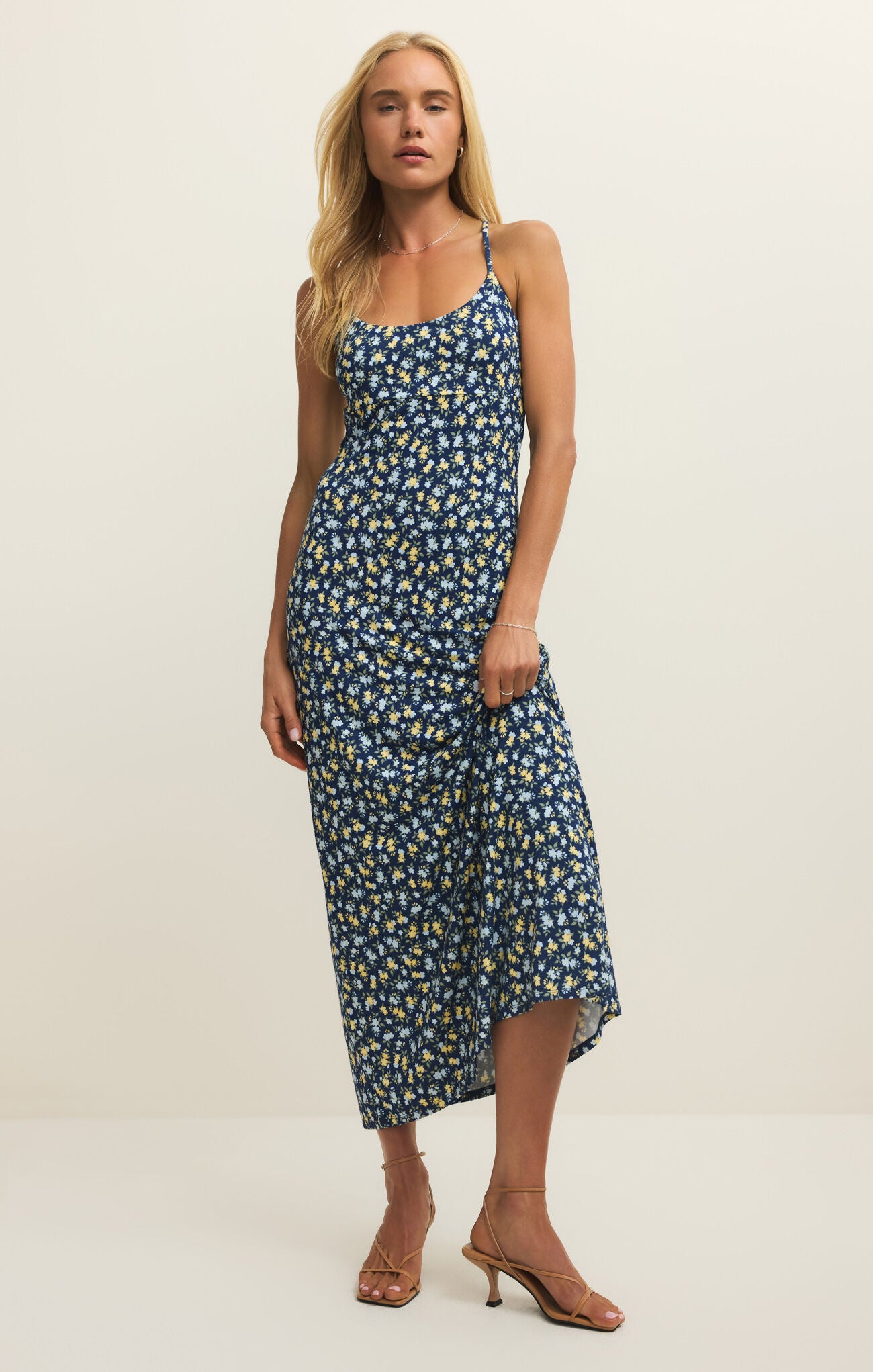 Chiara Idra Ditsy Midi Dress Eclipse