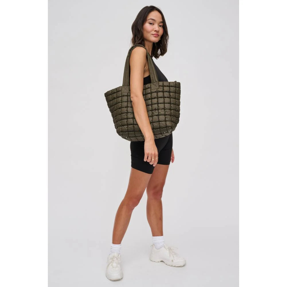 Breakaway Puffer Tote Olive