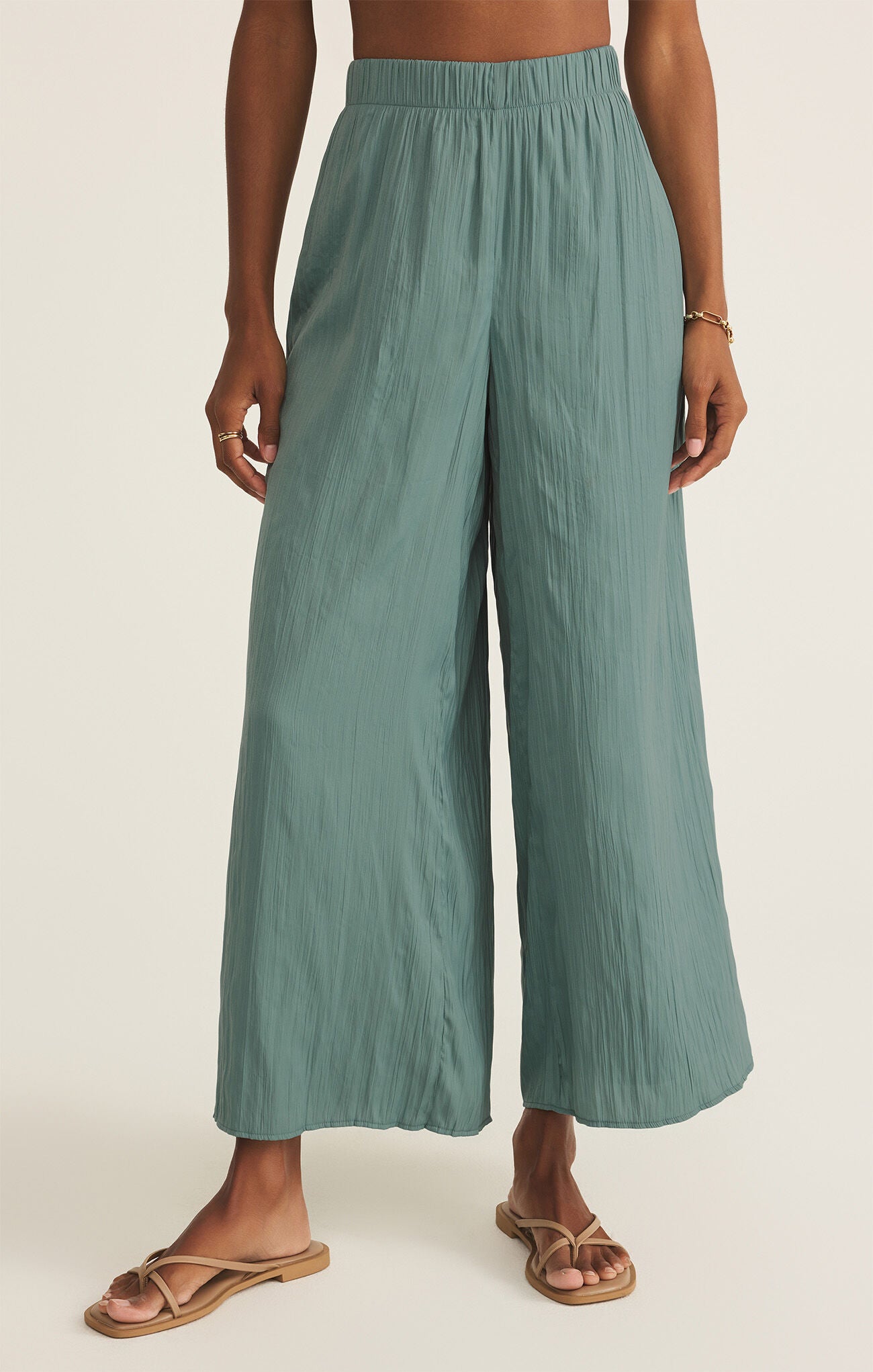 Sunset Satin Pants Sea Pine