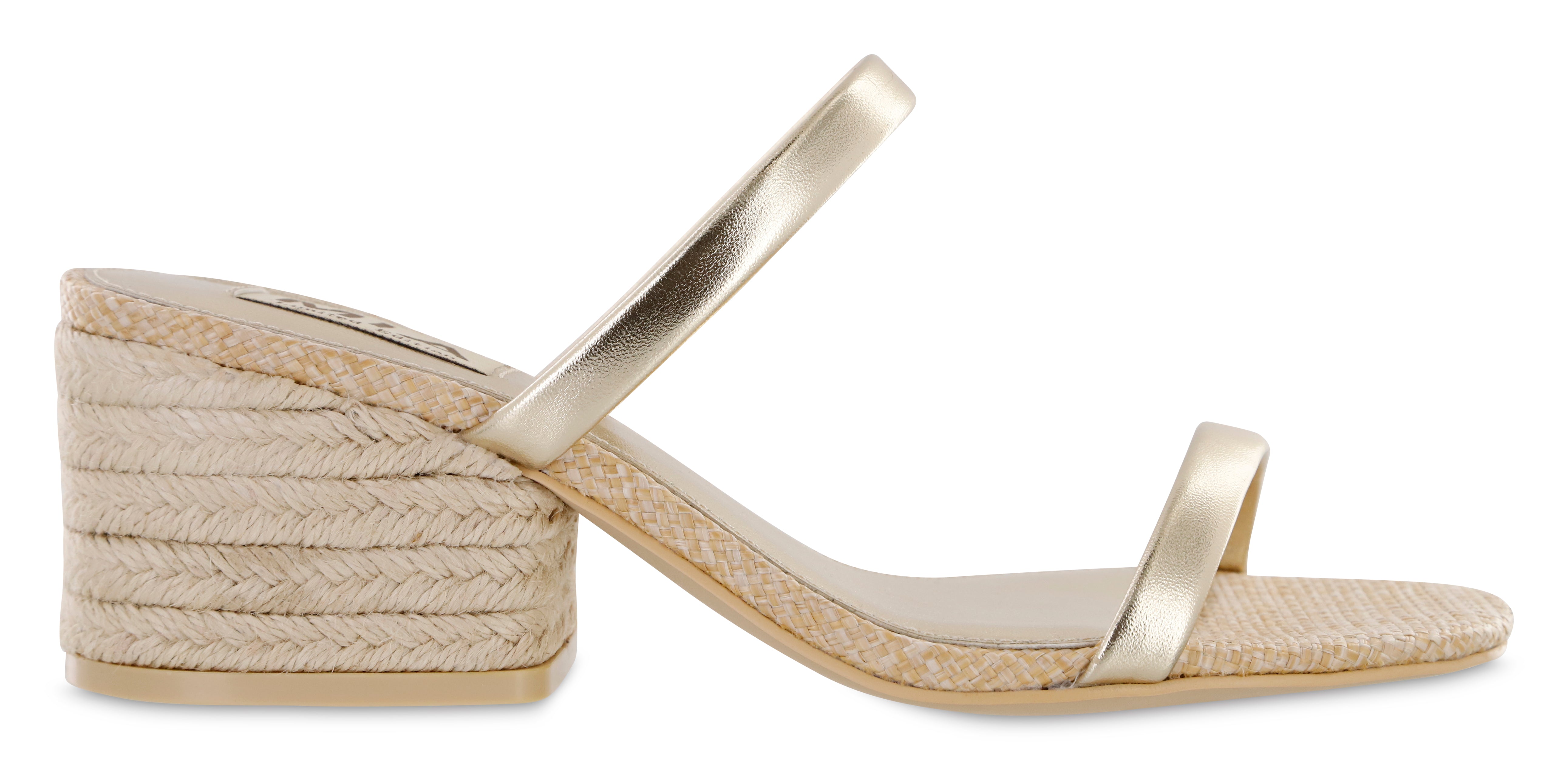 Isabeli Espadrille Heeled Sandals Soft Gold