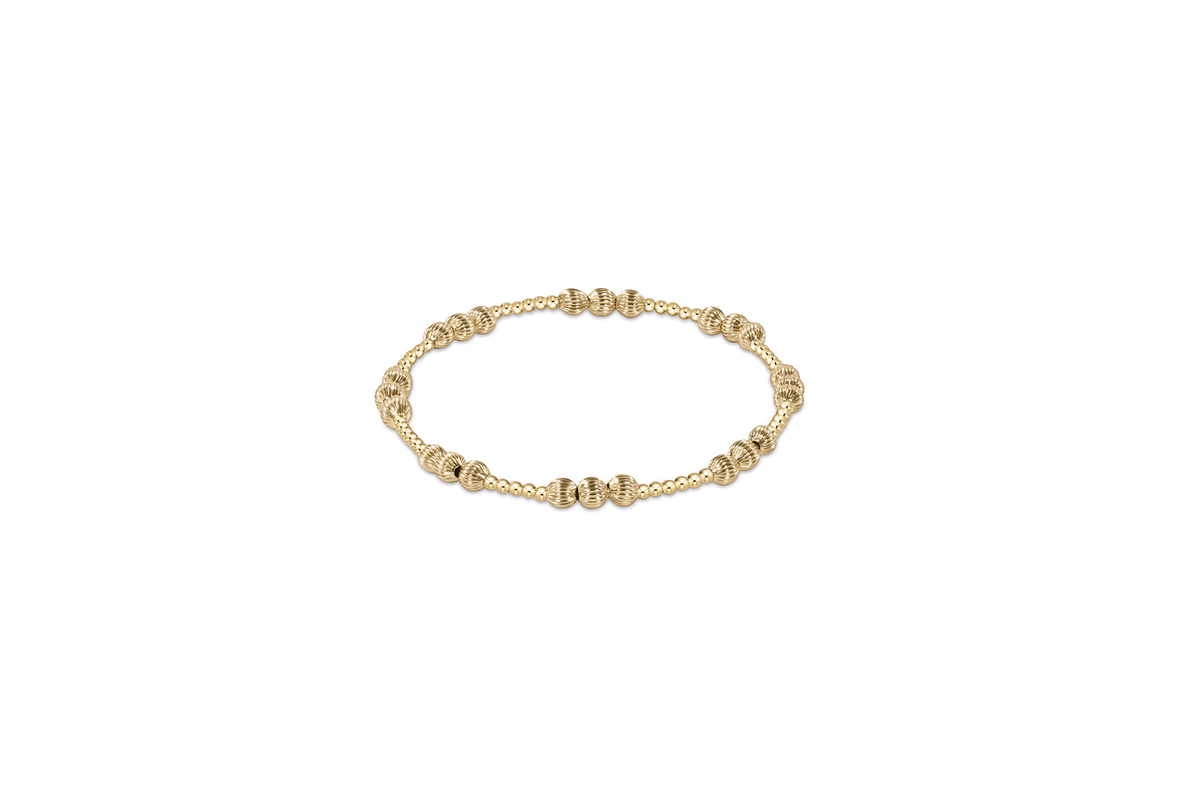 Dignity Joy Pattern Bead Bracelet Gold