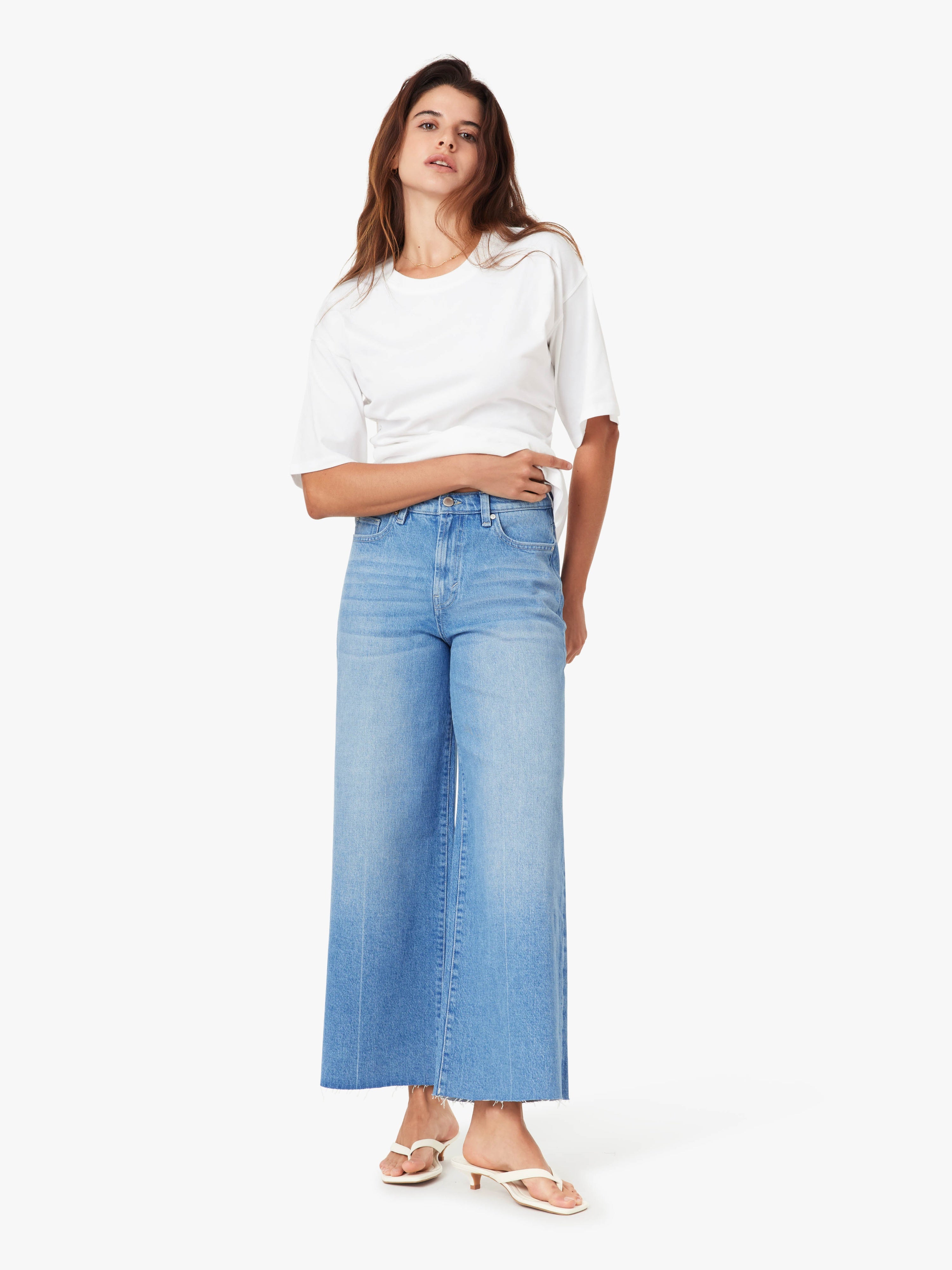 Denver Wide Crop Jeans Blue Bell