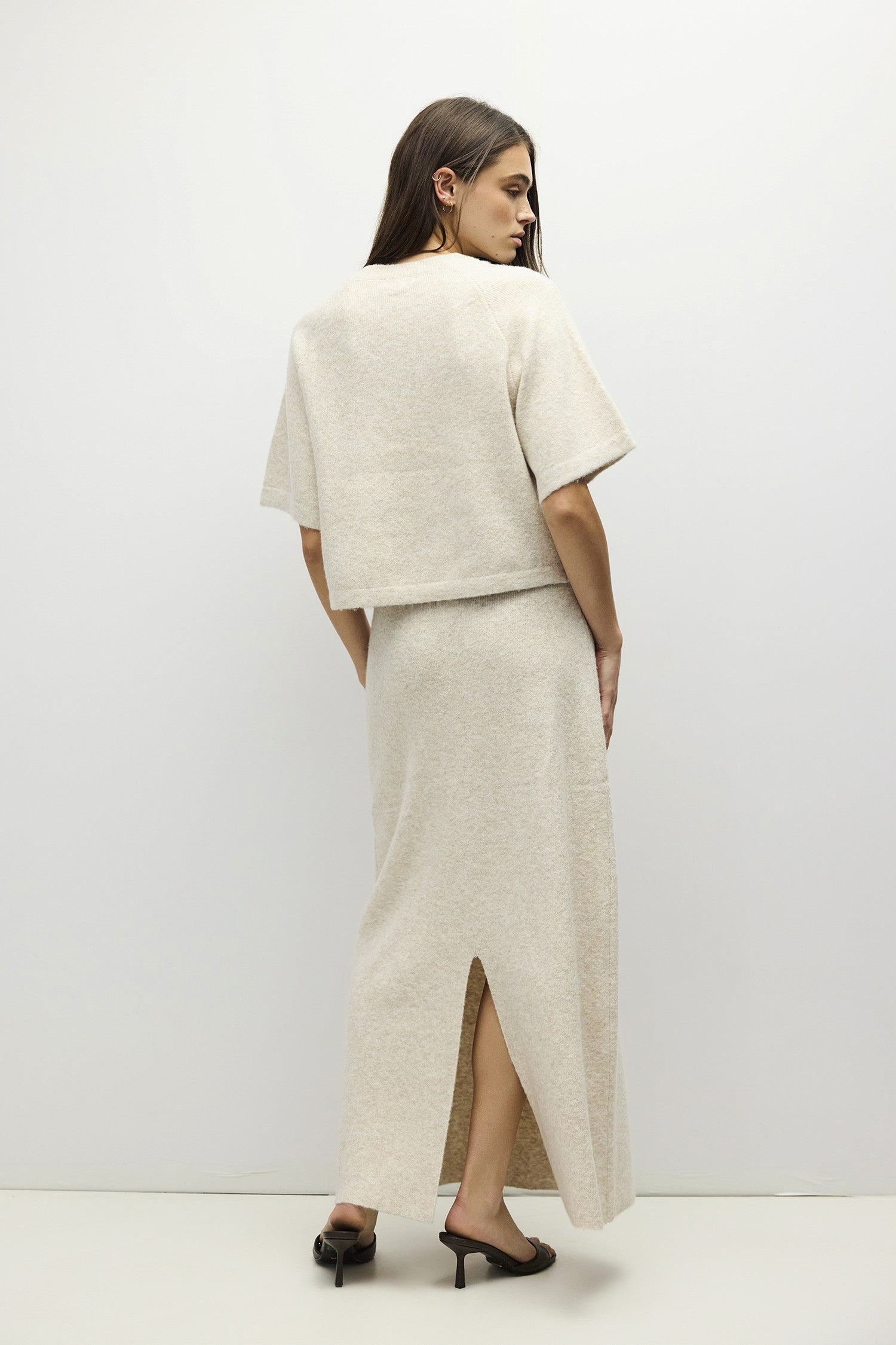 Danica Brushed Knit Top Cream