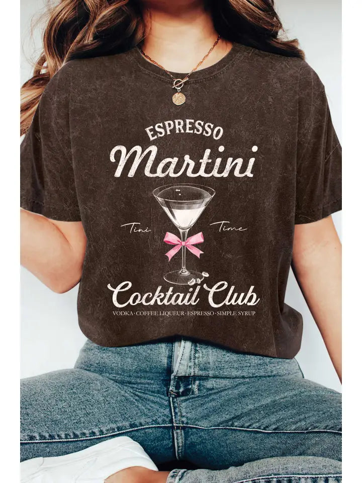 Espresso Martini Ribbon Mineral Graphic Tee Cocoa