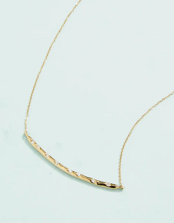 Arc Necklace Crystal - 17"