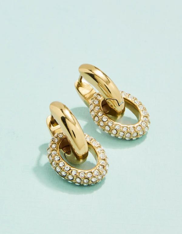 Wexford Harbour Convertible Hoop Earrings - Crystal