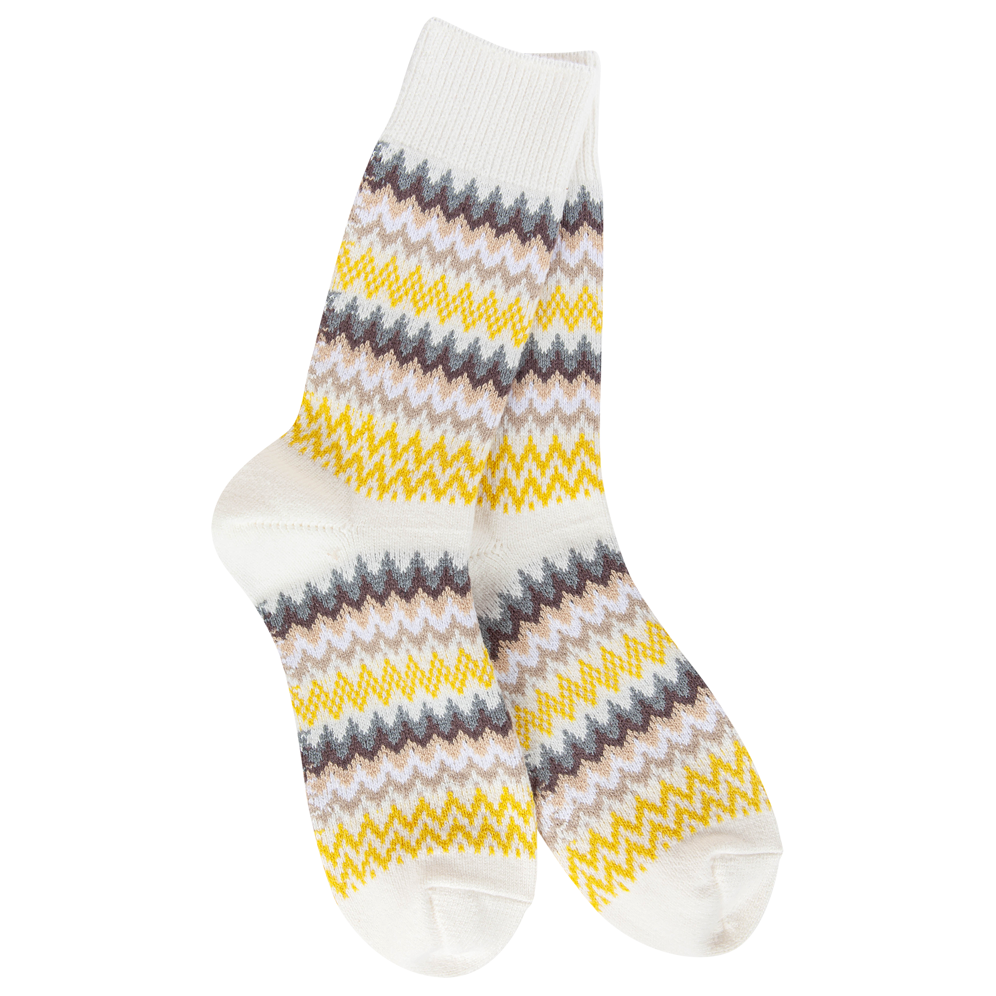 Zig Zag Crew Socks Cloud Multi