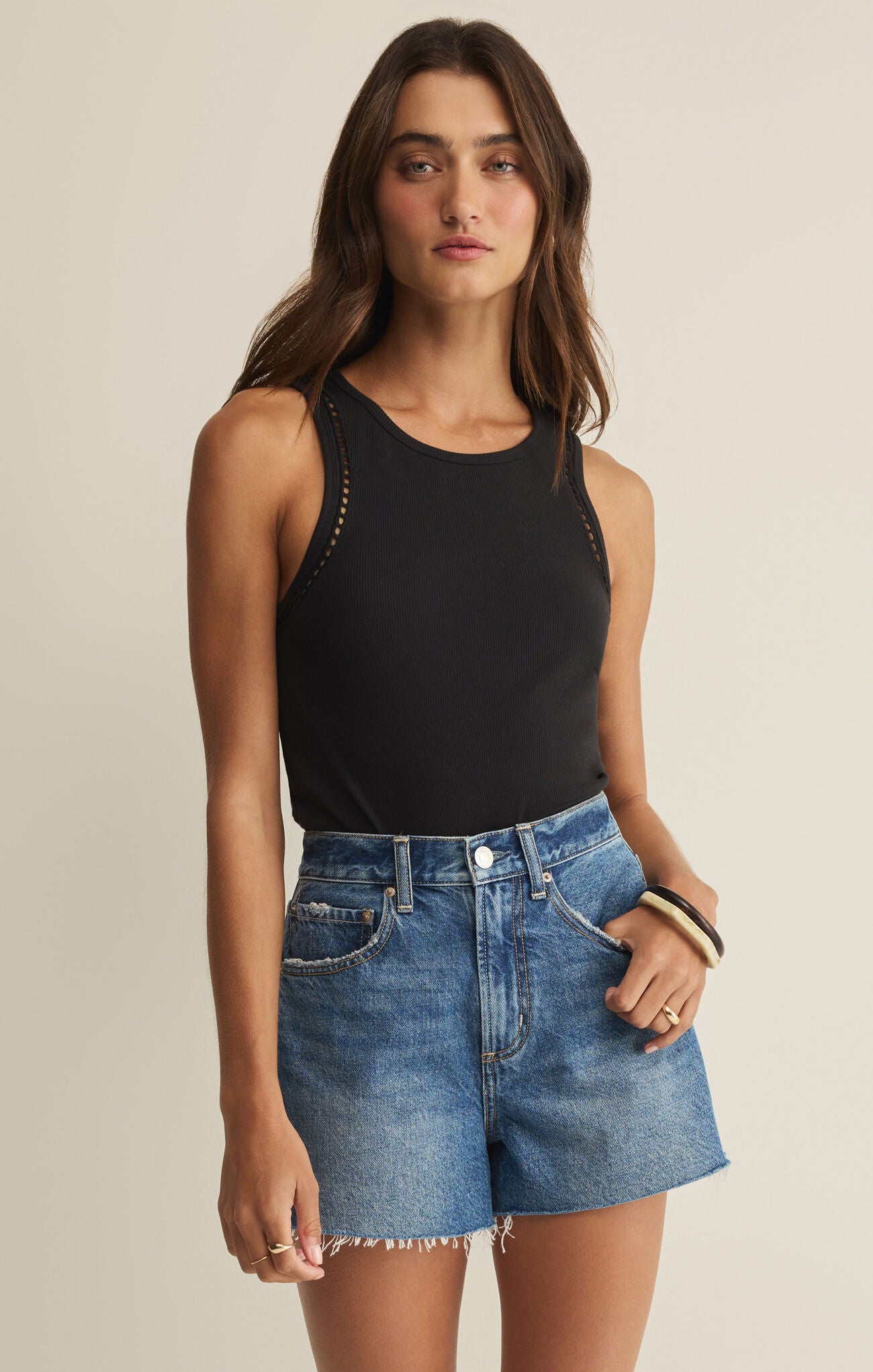 Boa Rib Tank Black