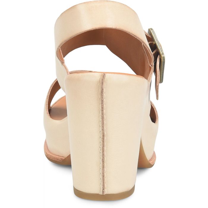 San Carlos Heeled Sandals Cream Lino
