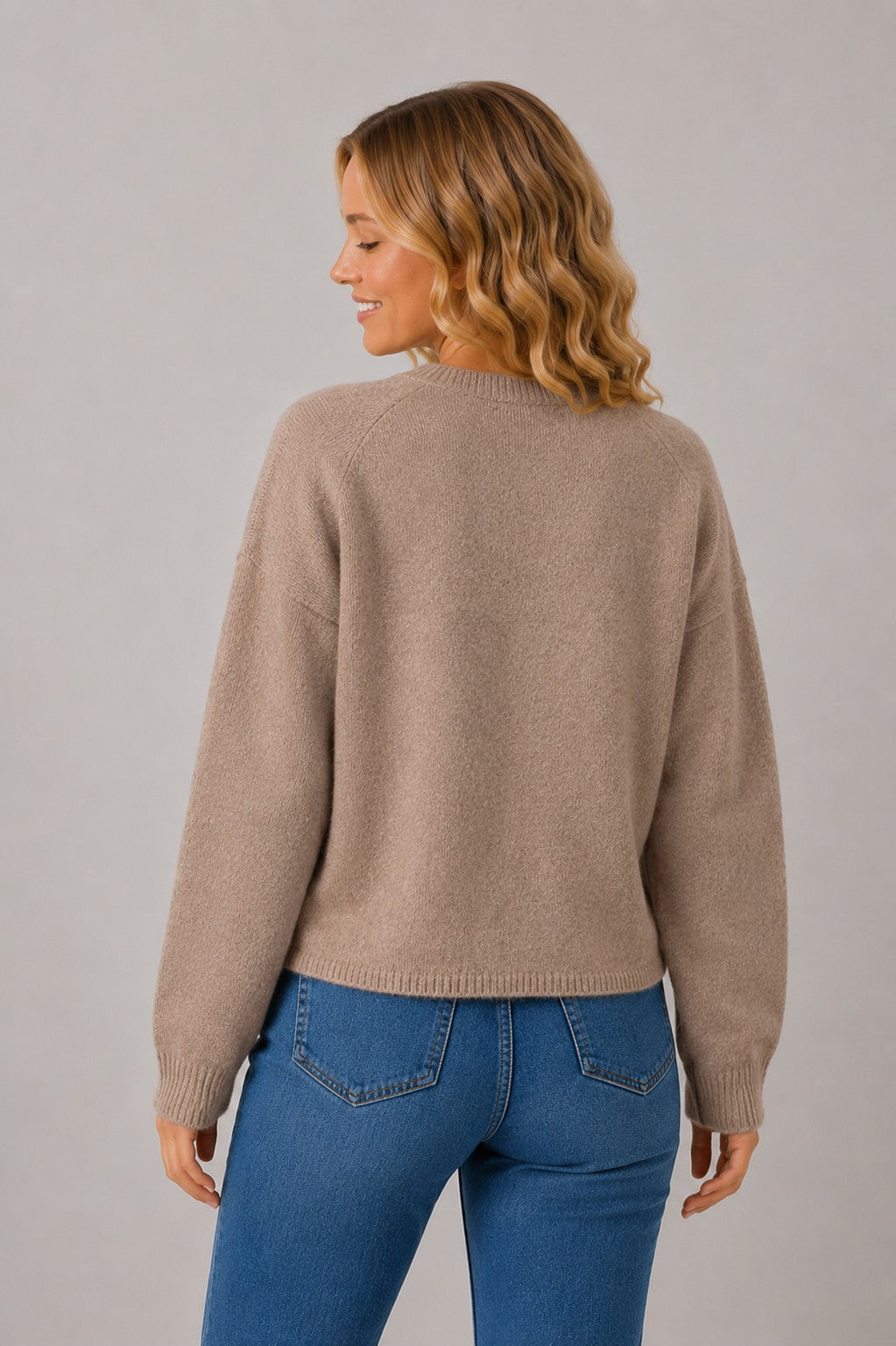 Toggle Button Sweater Cardigan Mocha