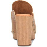 Spencer Studded Heeled Clogs Tan Timber