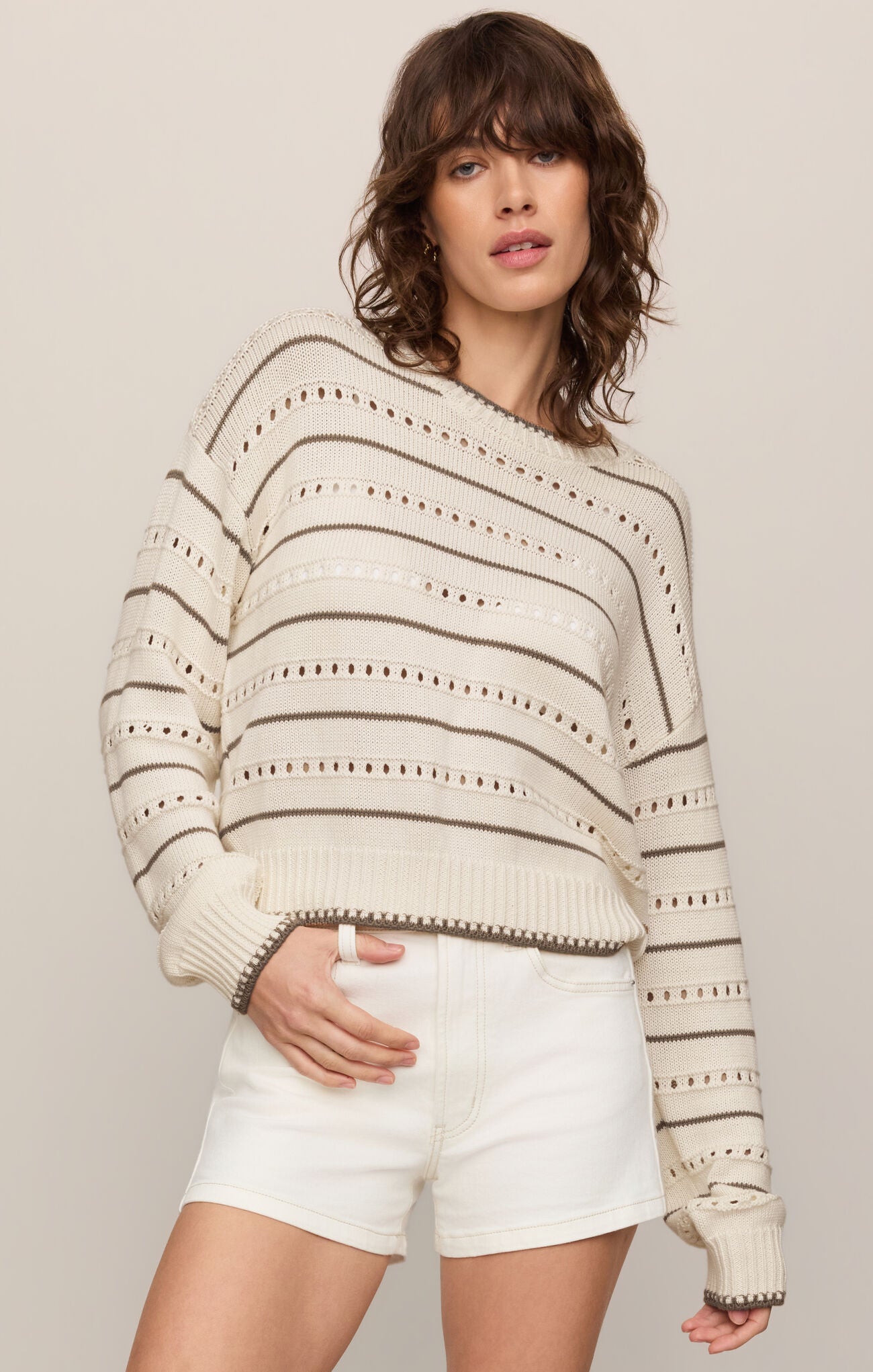 Darby Stripe Sweater Sandstone
