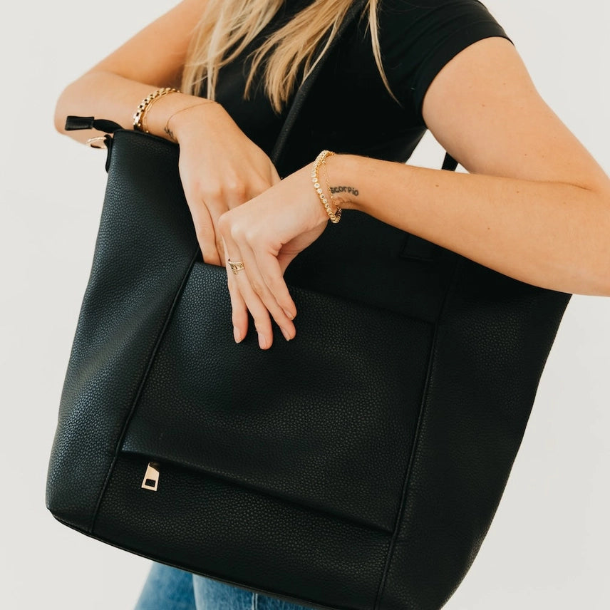 Courtney Checkered Tote Checkered Coffee
