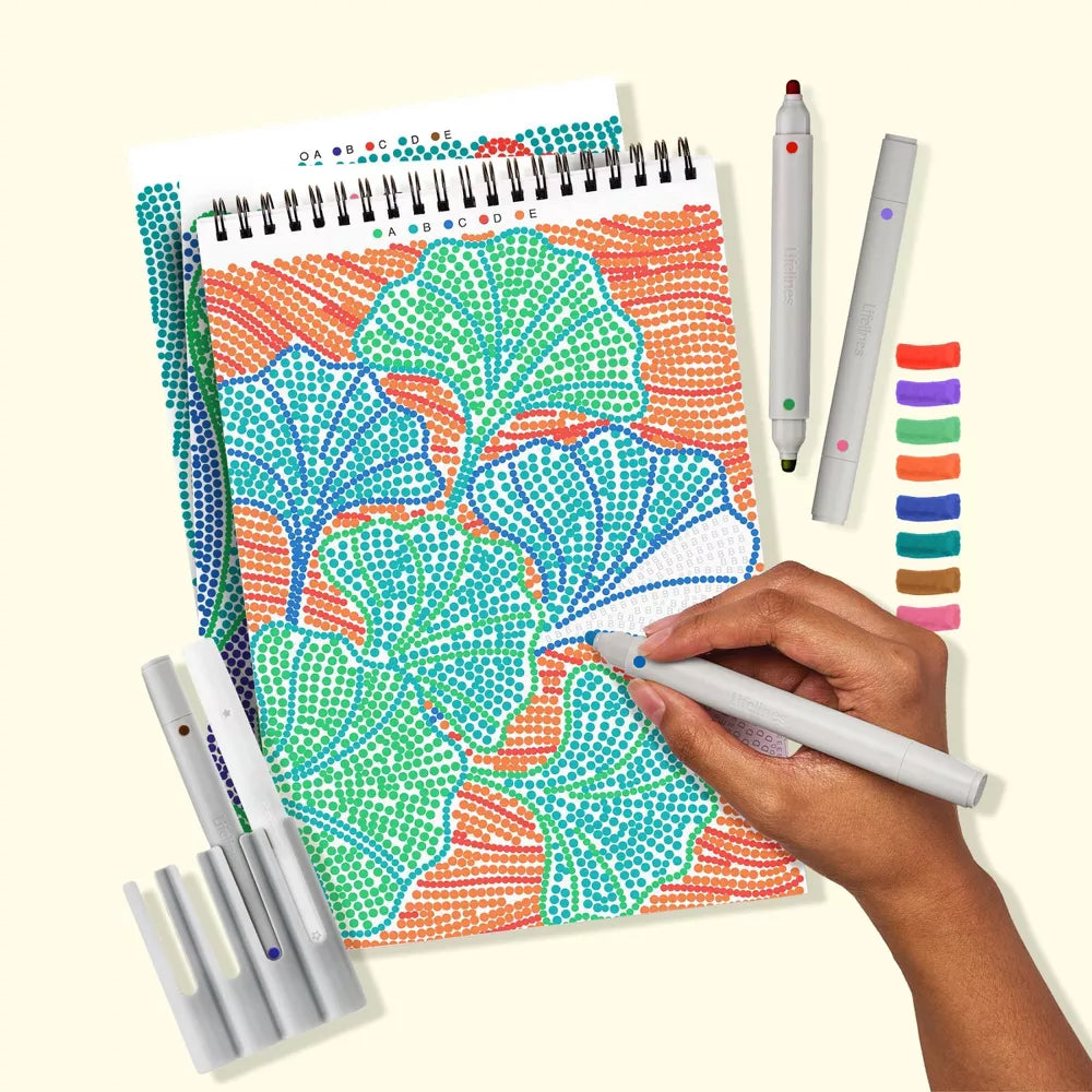 Lifelines FlowArt Dot By Letter Book Botanicals