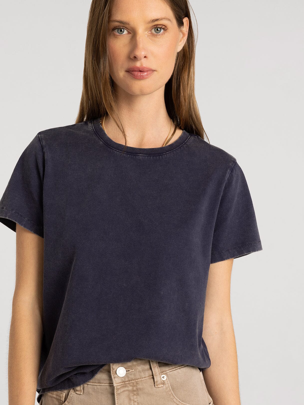 Asher Relaxed Fit Tee Navy