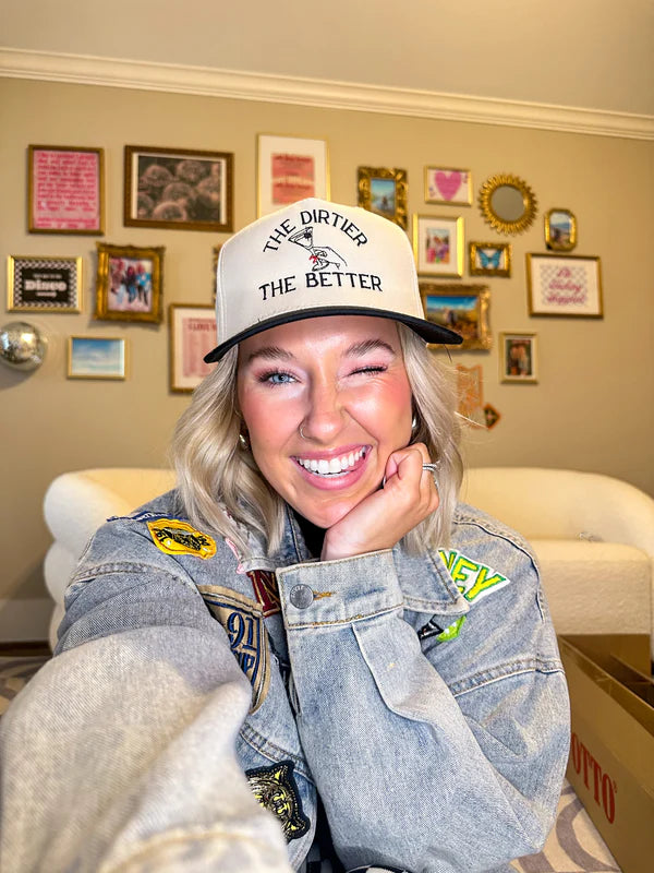 The Dirtier The Better Trucker Hat Black + Natural